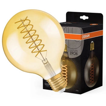 Żarówka LED Dekoracyjna G125 Kula E27 8.4W = 60W 806lm 2400K Ciepła 300° Ściemnialna Vintage 1906 Osram