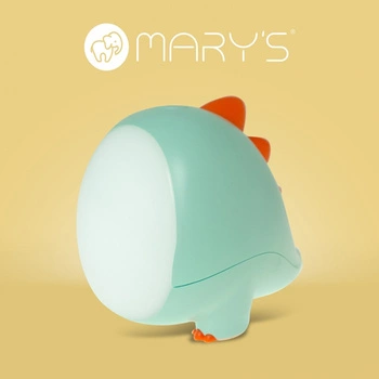 Lampka Nocna Dziecięca LED 1.6W 3000-6500K Ciepła i Zimna USB Akumulatorowa 1200mAh Zielona DINO MARY'S