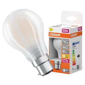 Żarówka LED A60 B22d 7.5W = 75W 1055lm 2700K Ciepła 300° Ściemnialna Retrofit Filament CLASSIC Osram