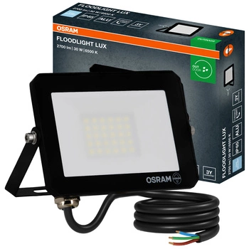 Naświetlacz LED Halogen Zewnętrzny Reflektor 30W 6500K 2700lm IP65 FLOODLIGHT LUX OSRAM