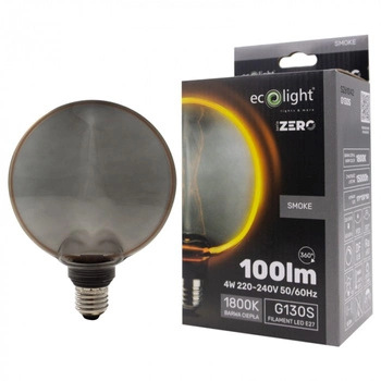 Żarówka LED Kula G130 E27 4W 100lm 1800K Ciepła FILAMENT Dekoracyjna ZERO Ecolight