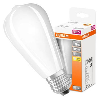 Żarówka LED ST64 E27 4W = 40W 470lm 2700K Ciepła 300° Retrofit Filament CLASSIC Osram