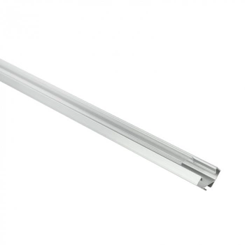 Profil Aluminiowy LED Narożny Natynkowy Anodowany 1m z Kloszem Przezroczystym do Taśm LED + Zaślepki seria R Ecolight