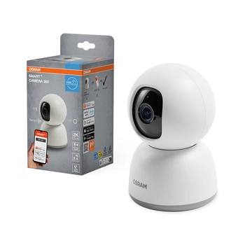 Inteligentna Kamera Wewnętrzna Stojąca 360° Głośnik Śledzenie Ruchu Smart+ Wifi Biała Osram