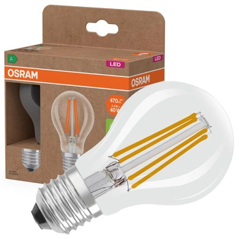 2x Żarówka LED A60 E27 2.2W = 40W 470lm 2700K Ciepła 300° Filament CLASSIC ENERGY EFFICIENCY Osram