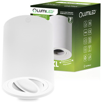Oprawa Natynkowa HALOGENOWA Spot Tuba Ruchoma GU10 Okrągła Biała 125mm AMAT-XL LUMILED