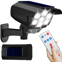 Lampa Solarna LED Atrapa Kamery Zewnętrzna Ogrodowa Czujnik Ruchu + Pilot