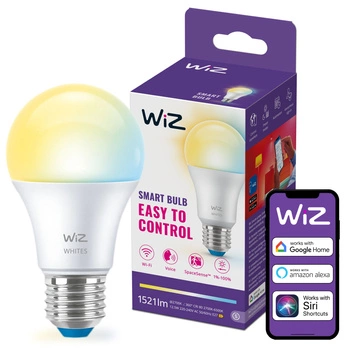Żarówka LED E27 A60 12.5W = 100W 1521lm 2200-6500K TW Inteligentna SMART WiFi Bluetooth Aplikacja WiZ