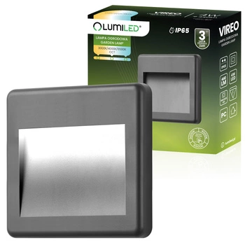 Lampa Ogrodowa Zewnętrzna Schodowa Kinkiet Elewacyjny CCT 3000-6500K LED 4W IP65 VIREO LUMILED