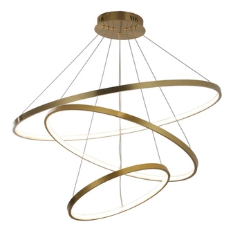 Lampa Sufitowa LED Wisząca Zwis 60W 8000lm 4000K Neutralna 120° Złota LEA Sanico Goldlux