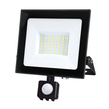 Naświetlacz LED Halogen 50W 4270lm 4000K IP65 Czarny Czujnik Ruchu MH Kobi