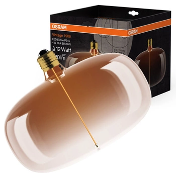 Żarówka LED Dekoracyjna E27 4W = 12W 120lm 1800K Ciepła 320° Bursztynowa Filament Ściemnialna Vintage 1906 Osram