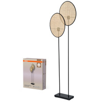 Lampa Stojąca Podłogowa Stołowa E27 Beżowa Decor Rattan Osram