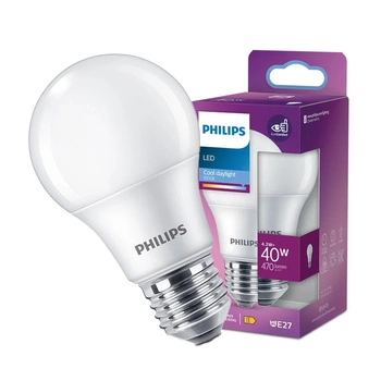 Żarówka LED E27 A60 4.2W = 40W 470lm 6500K Zimna Biała PHILIPS