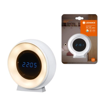 Zegar Stołowy LED Biurkowy Przenośny 3000K - 6500K CCT Biały Bateryjny Nightlux Ledvance