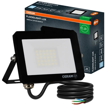 Naświetlacz LED Halogen Zewnętrzny Reflektor 20W 6500K 1800lm IP65 FLOODLIGHT LUX OSRAM