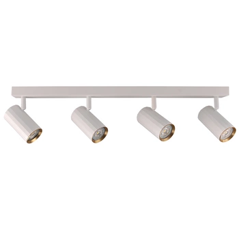 Oprawa Ścienno-Sufitowa Reflektor Punktowy 4x GU10 Biała Złota NICEA Sanico Goldlux