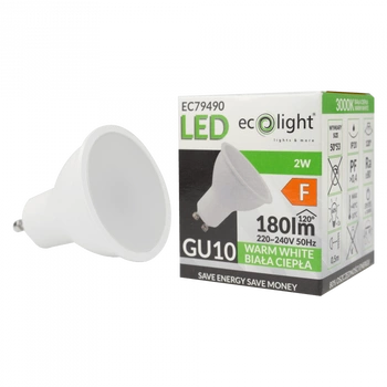 Żarówka LED Reflektor GU10 2W 180lm 3000K Ciepła Ecolight
