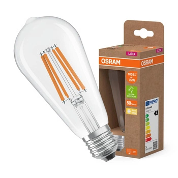 Żarówka LED ST64 E27 5W = 75W 1055lm 2700K Ciepła 330° Filament CLASSIC ENERGY EFFICIENCY Osram