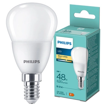 Żarówka LED E14 Kulka P45 6W = 48W 620lm 2700K Ciepła Essential Philips