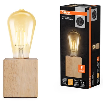 Lampa Stołowa Dekoracyjna Oprawa Oświetleniowa E27 2.5W 220lm 2400K Ciepła 300° Brązowa Vintage 1906 Table Luminaire Osram