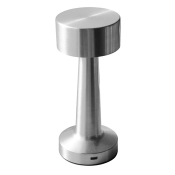 Lampka Dekoracyjna LED Stołowa Biurkowa Srebrna Ściemnialna Simply Sanico Goldlux