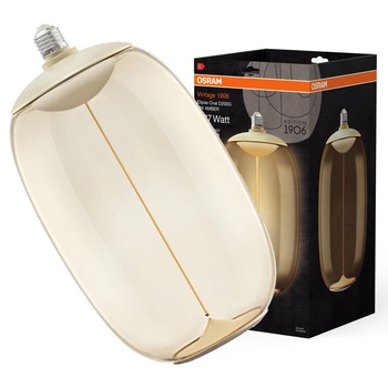 Żarówka LED Dekoracyjna E27 4W = 27W 280lm 2700K Ciepła 320° Bursztynowa Filament Vintage 1906 Osram