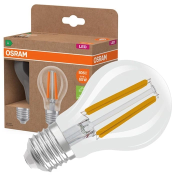 2x Żarówka LED A60 E27 3.8W = 60W 806lm 4000K Neutralna 320° Filament CLASSIC ENERGY EFFICIENCY Osram