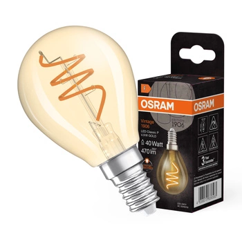 Żarówka LED Dekoracyjna P46 Kulka E14 4.9W = 40W 470lm 2200K Ciepła CRI90 300° Vintage 1906 Osram