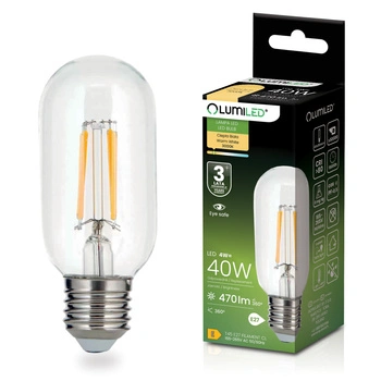 Żarówka LED E27 T45 FILAMENT 4W = 40W  470LM 3000K Ciepła 360° Ozdobna LUMILED