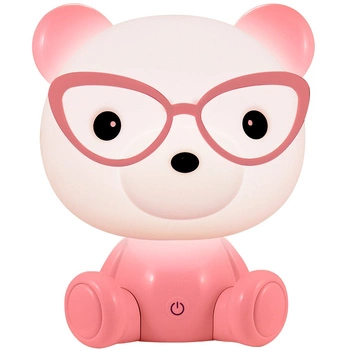 Lampka Dekoracyjna LED 2.5W 59lm Różowa Ściemnialna Miś Sanico Goldlux