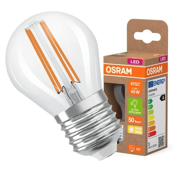 Żarówka LED P45 Kulka E27 2.2W = 40W 470lm 2700K Ciepła 320° 214lm/W CLASSIC ENERGY EFFICIENCY Osram