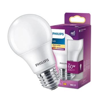 Żarówka LED E27 A60 7W = 60W 806lm 2700K Ciepła Biała PHILIPS