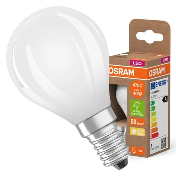 Żarówka LED P45 Kulka E14 2.2W = 40W 470lm 2700K Ciepła 330° 214lm/W CLASSIC ENERGY EFFICIENCY Osram