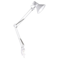 Lampka Biurkowa Stołowa E27 Biała Worker Sanico Goldlux