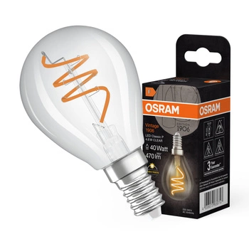 Żarówka LED Dekoracyjna P45 Kula E14 4.6W = 40W 470lm 2700K Ciepła CRI90 300° Filament Ściemnialna Vintage 1906 Osram