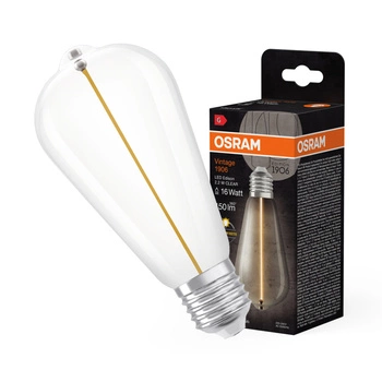 Żarówka LED Dekoracyjna ST64 Kula E27 2.2W = 16W 150lm 2700K Ciepła 320° Filament Vintage 1906 Osram