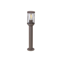 Lampa Ogrodowa Słupek Zewnętrzny Stojący E27 IP44 50cm Brązowy Industrialny Budapest Rabalux