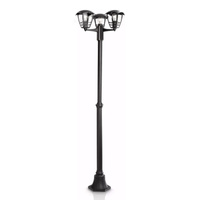 Lampa Ogrodowa Zewnętrzna SŁUPEK 184cm LATARNIA 3x E27 IP44 Czarna Creek Philips