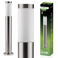 Lampa Ogrodowa Zewnętrzna E27 INOX SŁUPEK 65cm Lilium LUMILED