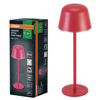 Lampa Ogrodowa LED Stojąca Ozdobna Lampka LED 2.5W 200lm 2700 4000 6500K CCT Ściemnialna Czerwony IP54 Endura Osram