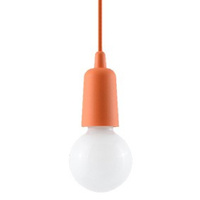 Lampa Sufitowa Wisząca Zwis E27 Nieregularna pomarańczowy Nowoczesna Diego Sollux