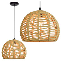 Lampa wisząca sufitowa półkula OTIS IL MIO w stylu boho stal + sznur 1x E27 GOLDLUX (Polux)