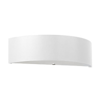 Lampa Ścienna Plafon 2x E27 Półokrągła Biała Minimalistyczna Skala Sollux