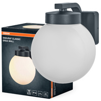 Kinkiet Ogrodowy Lampa Elewacyjna Zewnętrzna E27 Szary IP54 Endura Osram