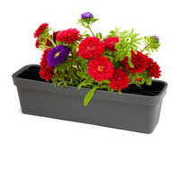 Skrzynka Donica Doniczka Balkonowa LOBELIA 60cm z Podstawką Ogrodowa Antracyt