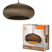 Lampa Sufitowa Wisząca Dekoracyjna E27 Zwis Brązowy Karton Decor Ledvance