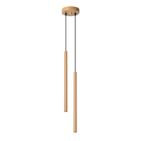 Lampa Sufitowa Wisząca Zwis 2x G9 Tuba Żyrandol Tubularna Złota Nowoczesna Pastelo Sollux