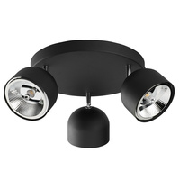 Lampa Sufitowa ALTEA BLACK Spot Reflektor Czarno-Srebrna Nowoczesna 3xES111 GU10 3423 TK Lighting