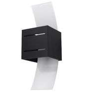 Lampa Ścienna Kinkiet G9 Kwadratowa Czarna Nowoczesna Loreto Sollux